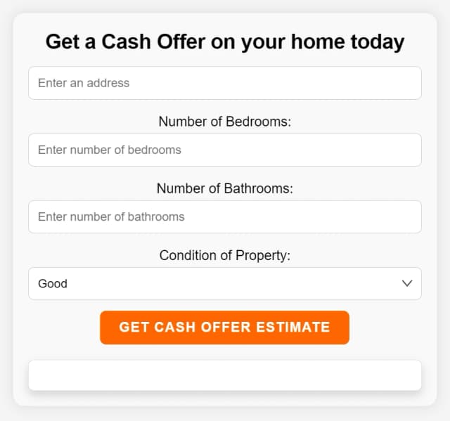 Cash Offer Estimate Calculator Application